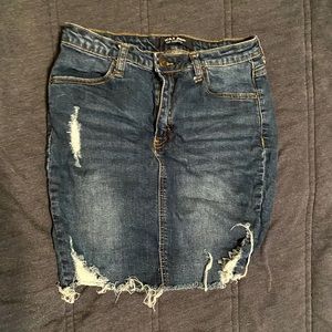 Denim Pencil Skirt